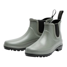 Grand Step Shoes Wellington Boots Vickie (Chelsea Boot made of natural rubber) grey ladies